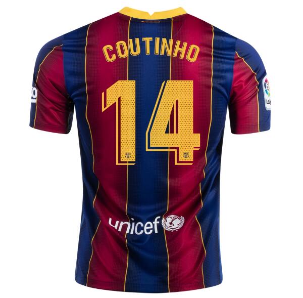 Barcelona Home Kit Soccer Jersey PHILIPPE COUTINHO #14 2020/21